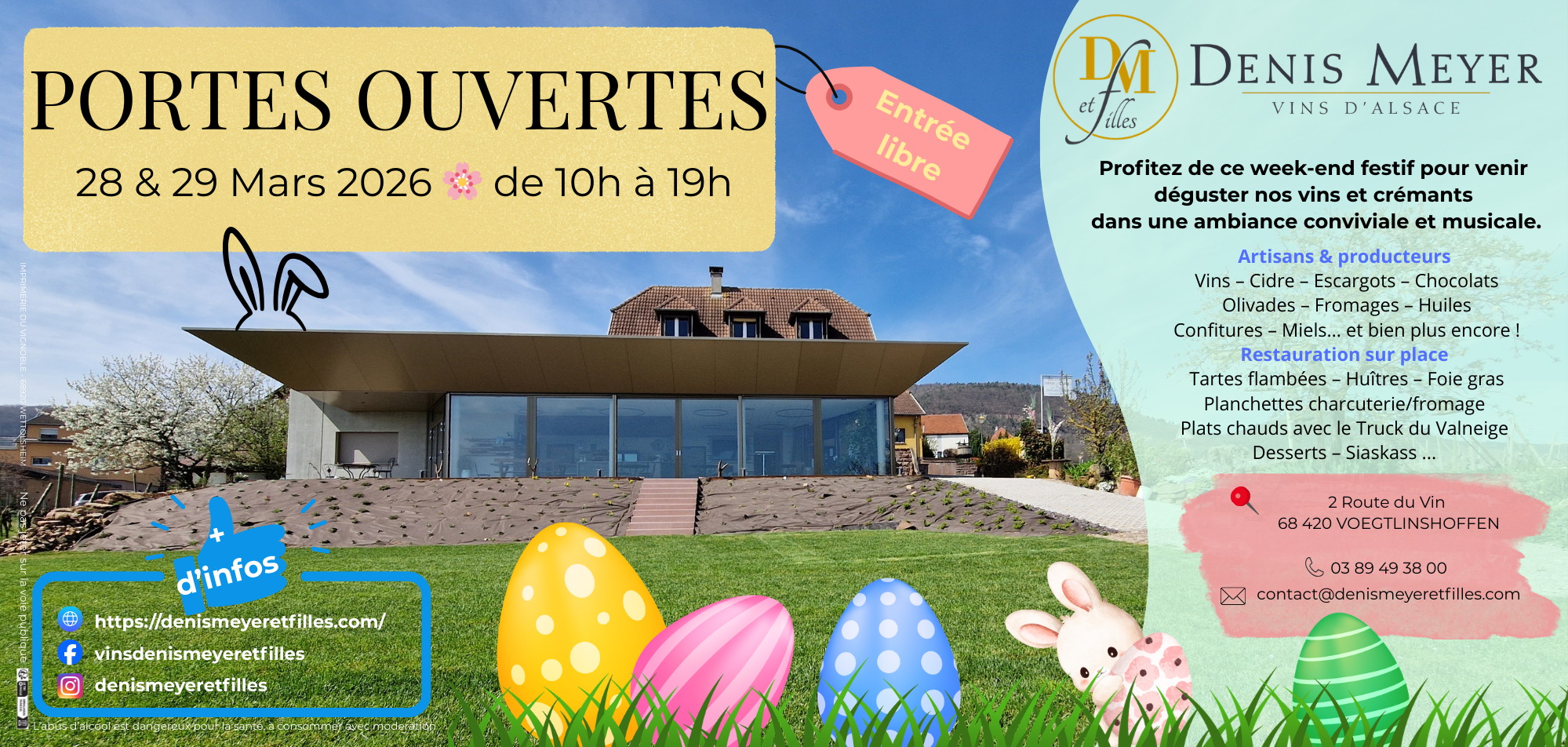 Portes Ouvertes au Domaine les 28 & 29 Mars 2026