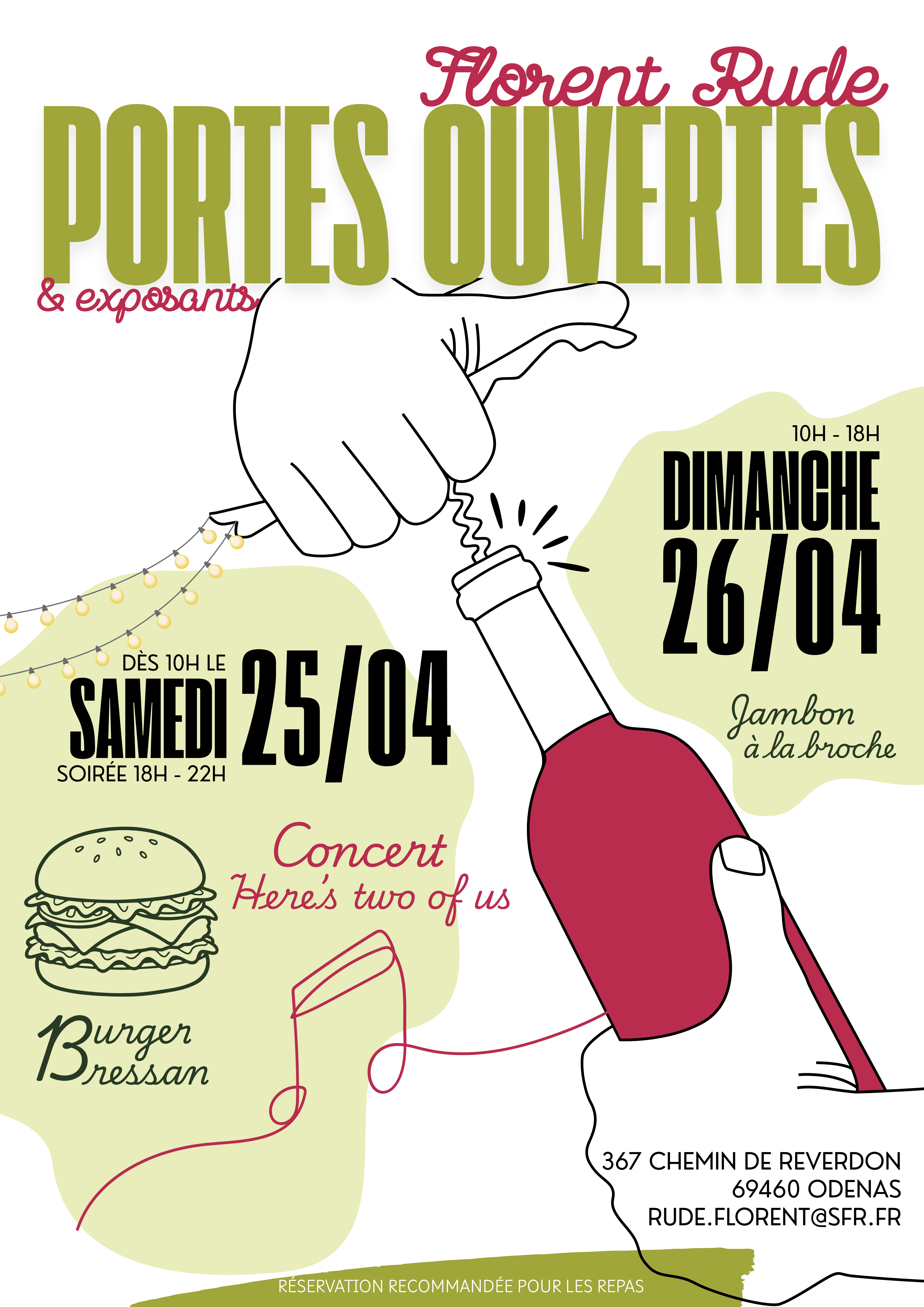 PORTES OUVERTES chez RUDE Florent dans le Beaujolais (25 et 26 Avril 2026)