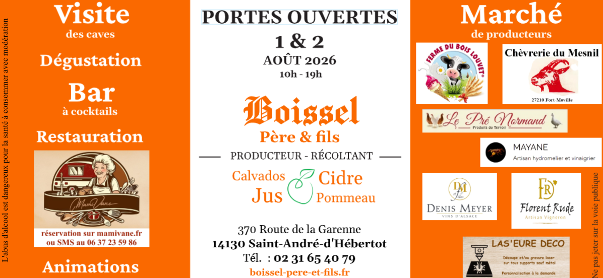 Stand de D&eacute;gustation et Vente chez BOISSEL, dans le Calvados !