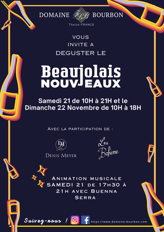 Stand de D&eacute;gustation/Vente aux portes ouvertes du Domaine BOURBON &agrave; Theiz&eacute; (69) les 21 et 22 nov. 2026